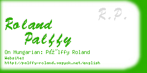 roland palffy business card